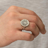 Silver Solomon Seal Men's Ring